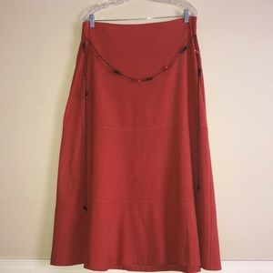 Laura Scott belted a line skirt